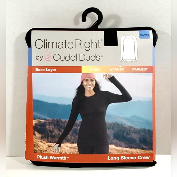 ClimateRight by CuddlDuds Women's XXL Plush Warmth Crew Neck Base Layer Top NEW - Picture 1 of 6